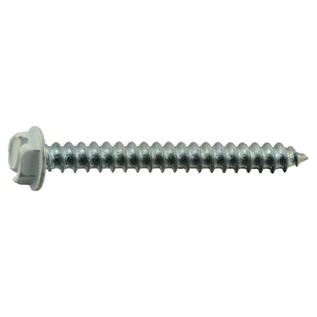 Midwest Fastener Sheet Metal Screw, #8 x 1-1/2 in, Painted Steel Flange Hex Head Slotted Drive, 25 PK 37964
